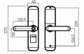 Kích thước Khóa cửa điện tử Kassler KL-668