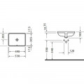 Bồn rửa Lavabo Hafele âm bàn Starck 3