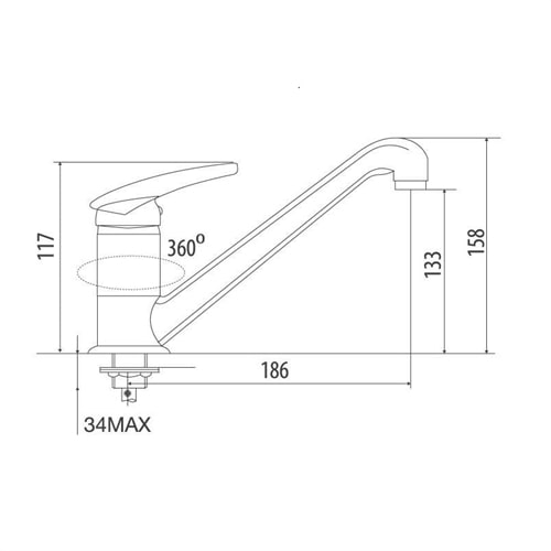 Thông số kỹ thuật của Vòi rửa chén bát Malloca K120