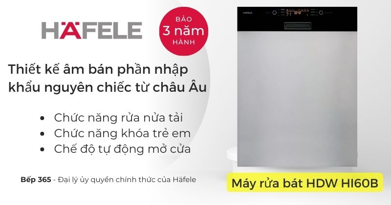 Máy rửa chén bát âm bán phần Hafele HDW HI60B 533.23.210