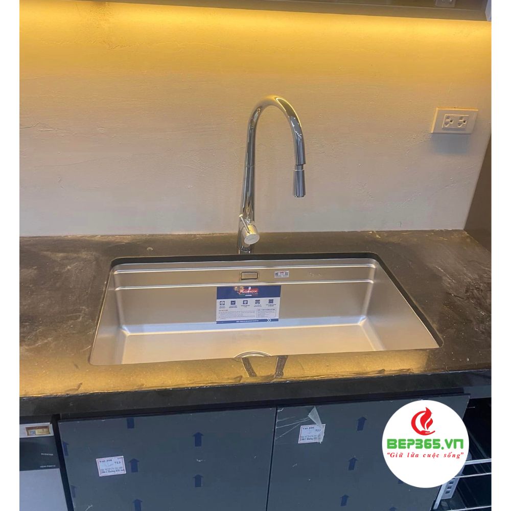 Hình ảnh thực tế chậu rửa bát chống xước Konox Workstation Sink – Undermount Sink KN7044SU Dekor