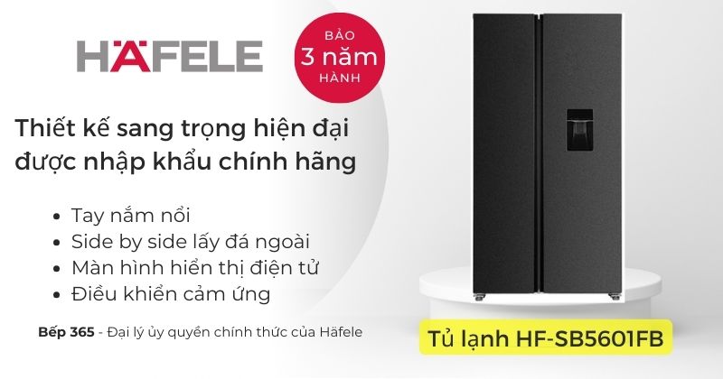 Tủ lạnh side by side Hafele HF-SB5601FB 534.14.100