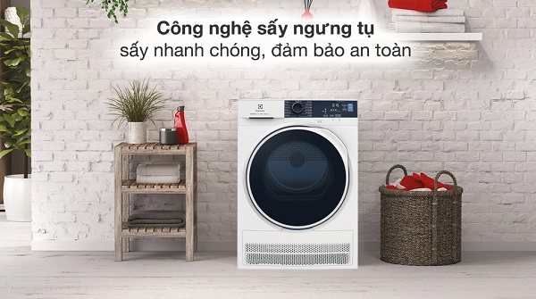 máy sấy ngưng tụ Electrolux EDC804P5WB