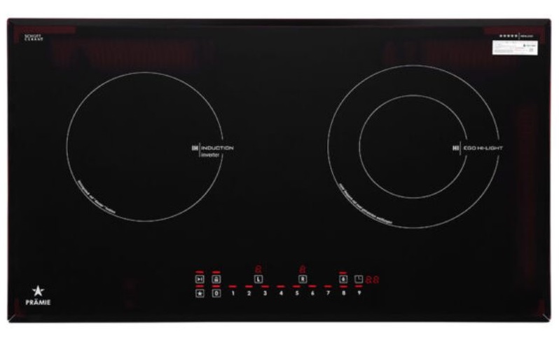 Bếp từ kết hợp hồng ngoại Pramie PRTH-2101 2 vùng nấu lắp âm