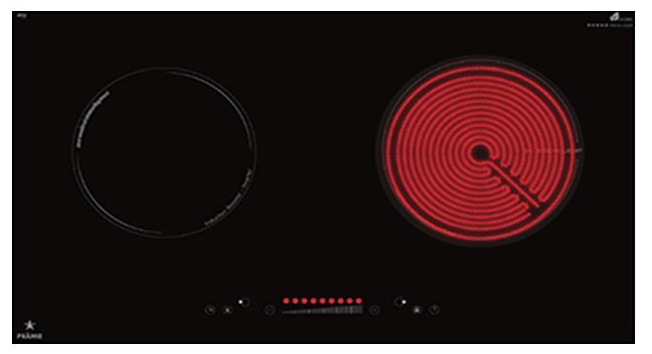 Bếp từ kết hợp hồng ngoại Pramie PRTH-2109 2 vùng nấu lắp âm