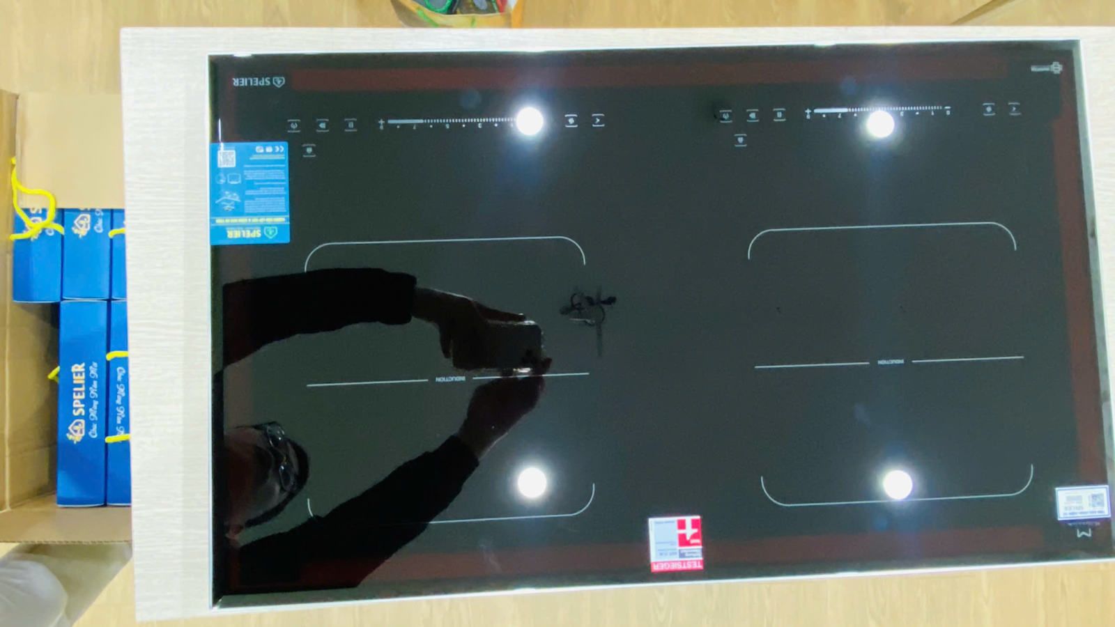 Ảnh thực tế bếp từ đôi Spelier STL 510S Plus lắp âm