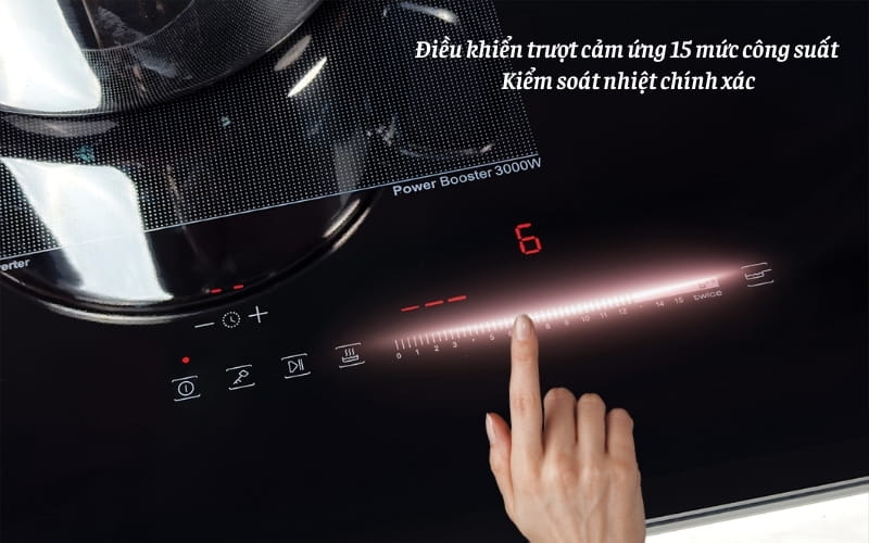 Bếp từ GrandX GX IH868Pro điều khiển trượt cảm ứng 15 mức công suất