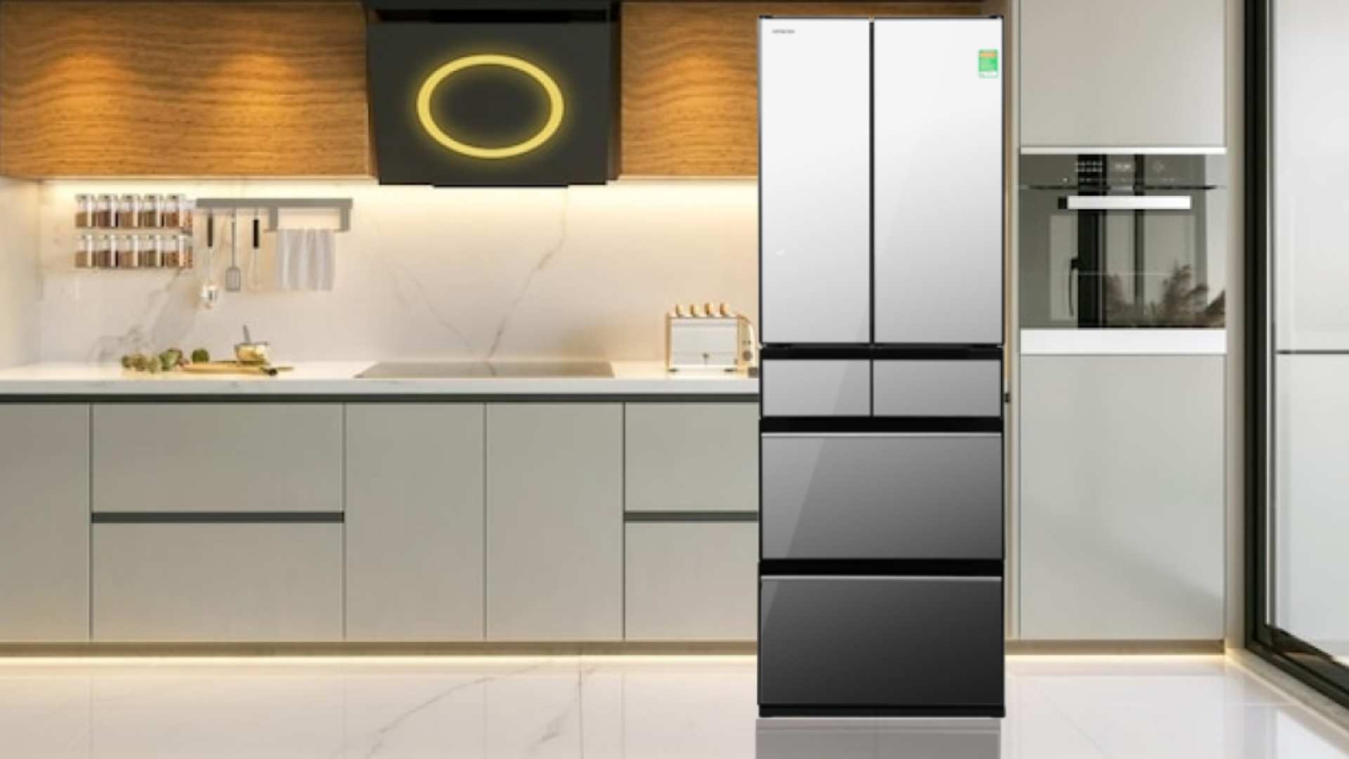 Thiết kế của Tủ lạnh Hitachi Inverter 520 l&iacute;t R-HW540RV X