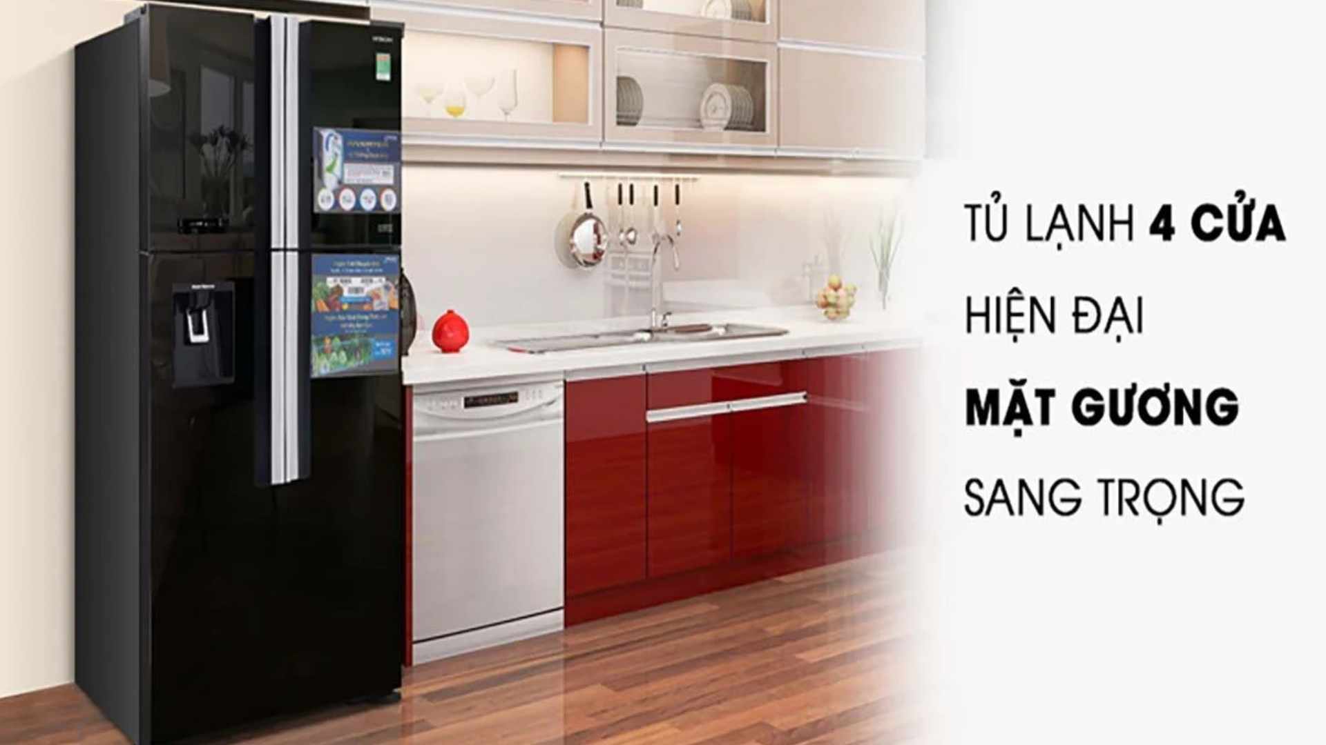 Thiết kế Tủ lạnh Hitachi Inverter 540 l&iacute;t R-FW690PGV7 GBW