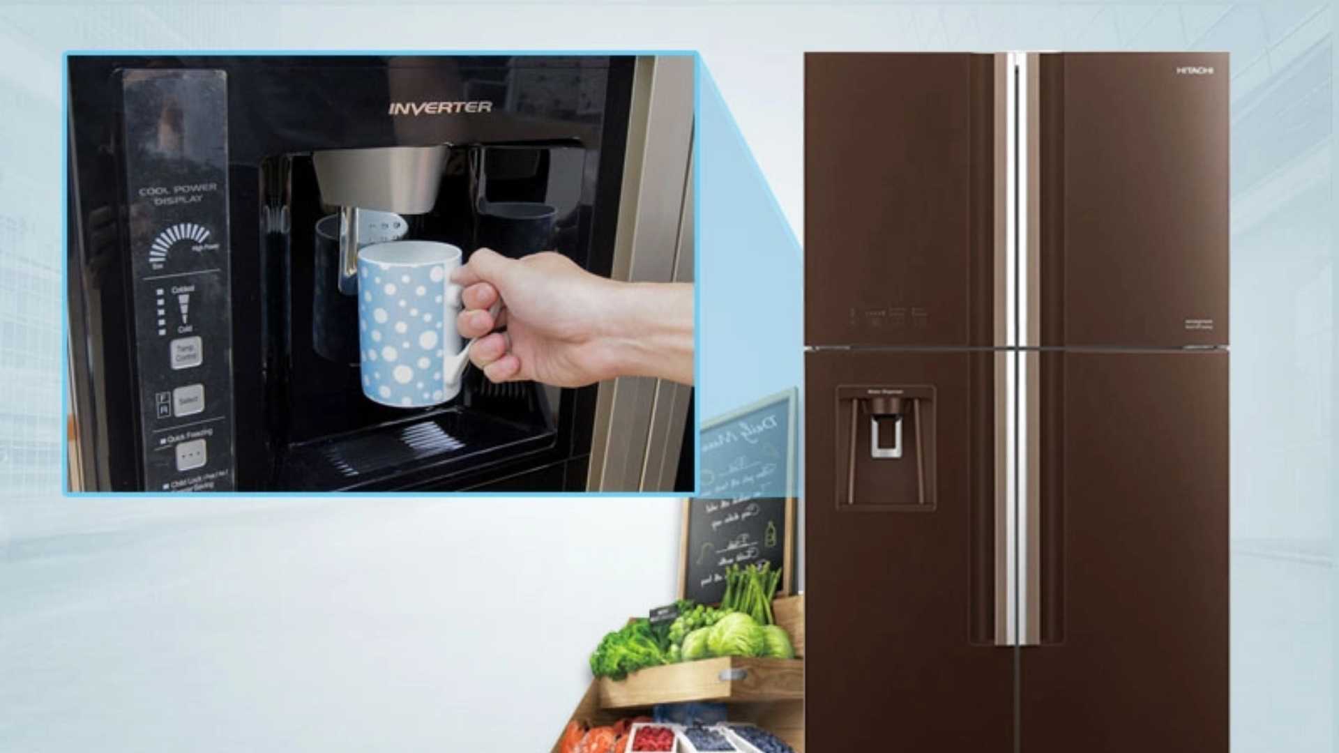 Làm đá Tủ lạnh Hitachi Inverter 540 lít R-FW690PGV7X GBW