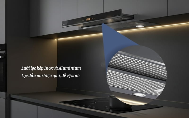 Lưới lọc k&eacute;p Inox Aluminium