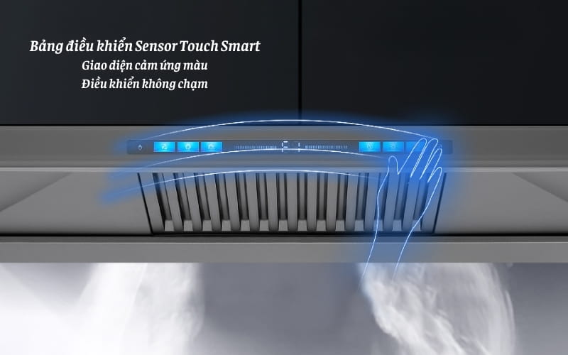 Máy hút mùi GrandX GX H70T81SG bảng điều khiển cảm ứng không chạm