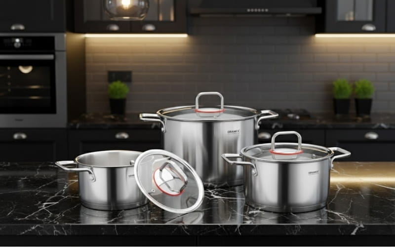 Bộ nồi Grandx GX603 NOVA thiết kế sang trọng