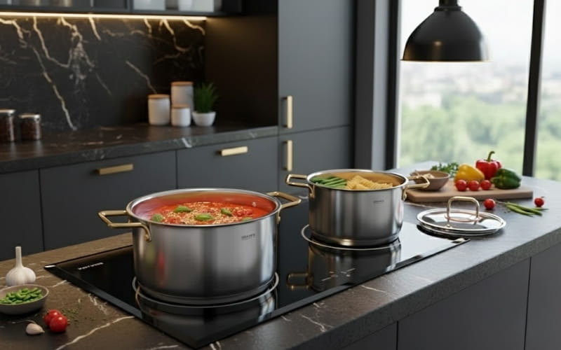 Bộ nồi Grandx GX603 NOVA tương thích với mọi loại bếp