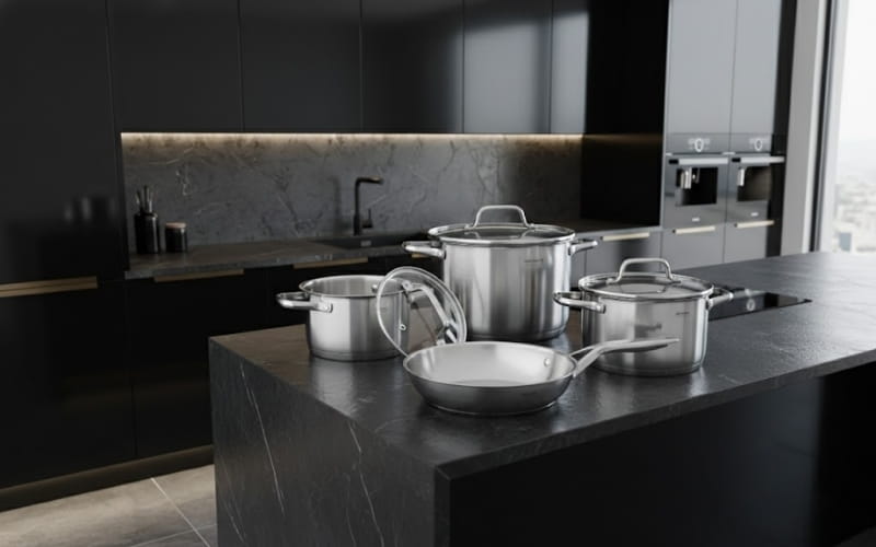 Bộ nồi chảo Grandx GX605 NOBLE trọn bộ 7 m&oacute;n