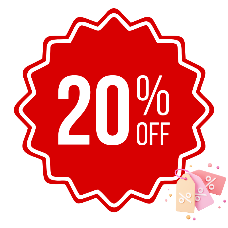 Sale chiết khấu trực tiếp 20% cho khách hàng khi mua sản phẩm