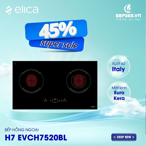 Khuyến mại bếp hồng ngoại Elica H7 EVCH7520BL