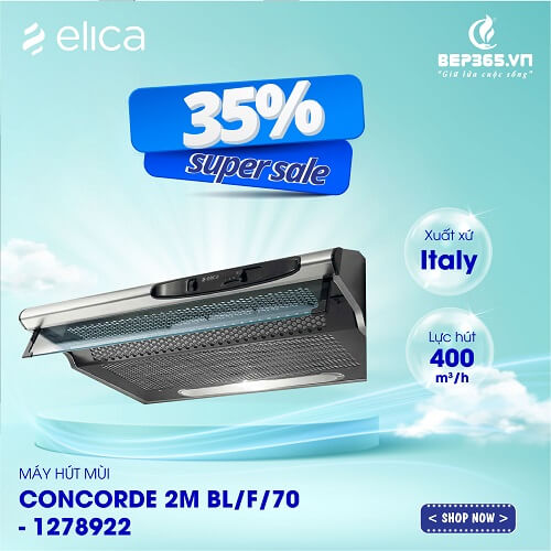Khuyến mại Máy hút mùi Elica CONCORDE 2M BL/F/70 -1278922