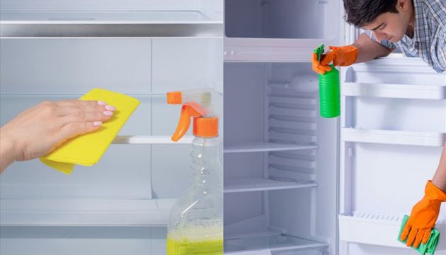 Bước 4: Vệ sinh bên trong tủ lạnh