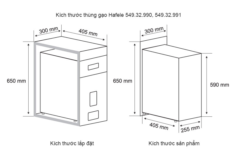 Kích Thước Thùng Gạo - Lựa Chọn Thùng Đựng Gạo Phù Hợp Cho Không Gian Bếp