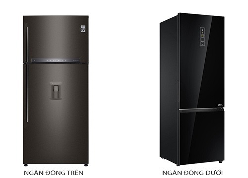 So sánh tủ lạnh ngăn đá trên và tủ lạnh ngăn đá dưới