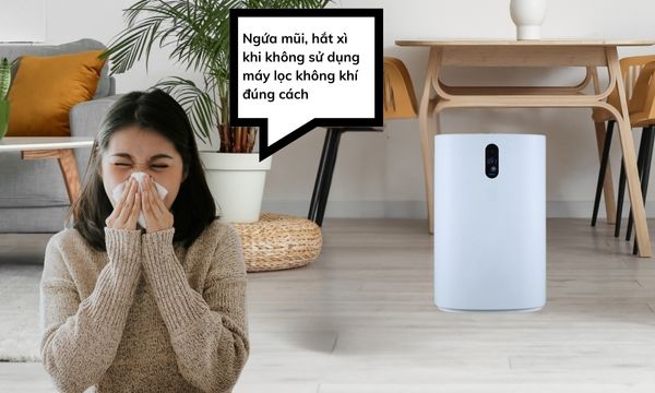 Gây khô da, khô mũi, khó chịu đường hô hấp.