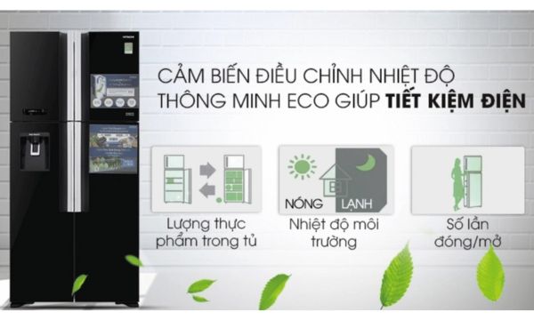 Cảm biến nhiệt Eco trên tủ lạnh hitachi