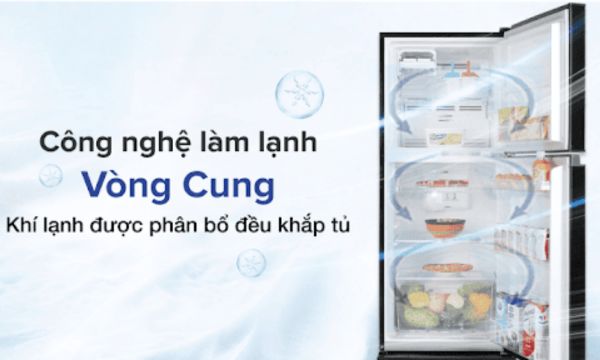 Hệ thống làm lạnh vòng cung kép Dual Around Cooling tủ  lạnh hitachi