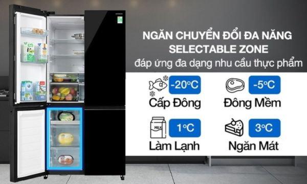 Ngăn chuyển đổi đa năng tủ lạnh hitachi