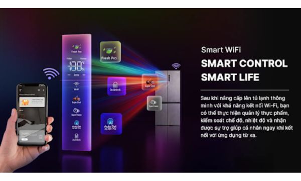 Ứng dụng Haismart trên tủ lạnh Aqua