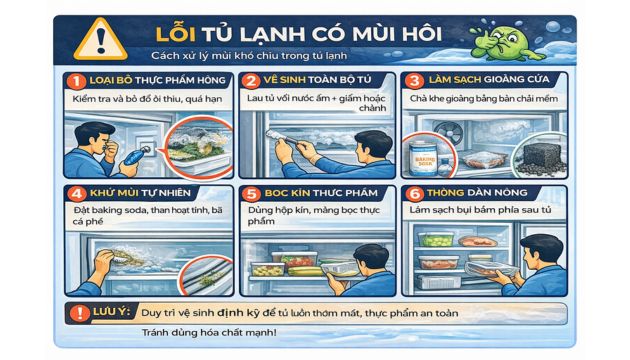 Tủ lạnh có mùi hôi
