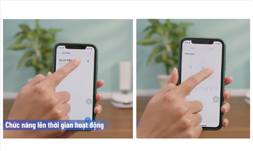 Chức năng hẹn thời gian làm sạch