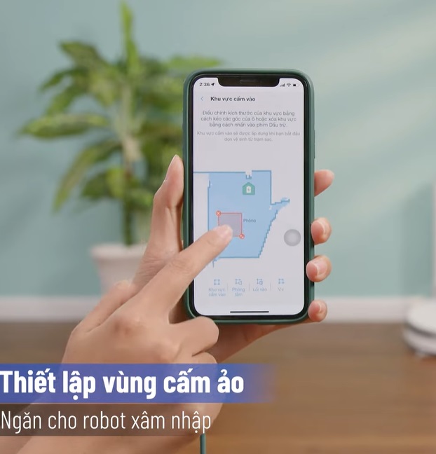Khoanh vùng khu vực robot không được vào
