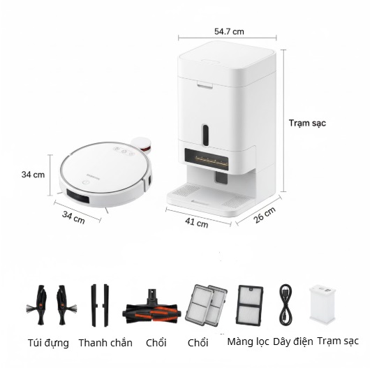 Trạm sạc và phụ kiện đi kèm hút bụi Samsung
