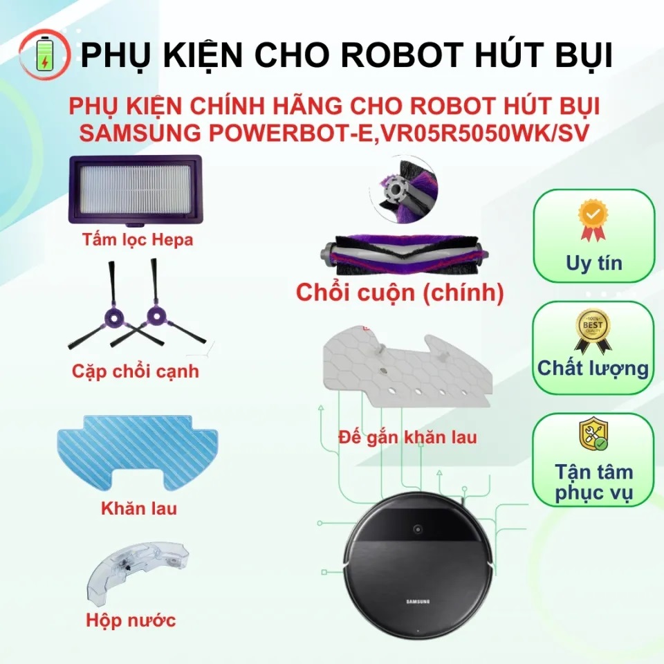 Ưu tiên phụ kiện chính hãng hoặc tương thích chất lượng cao