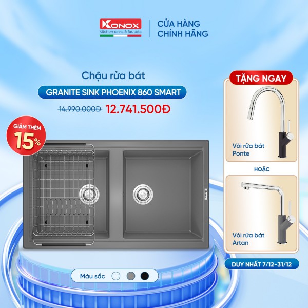 Chậu rửa bát Konox Granite Sink Phoenix Smart 860