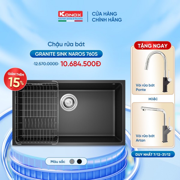 Chậu rửa bát Konox Granite Sink Naros 760S
