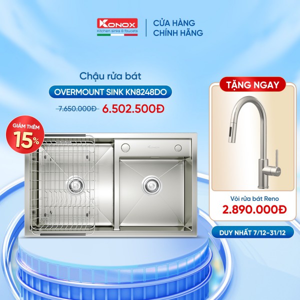 Chậu rửa chén bát Konox Overmount Series KN8248DO