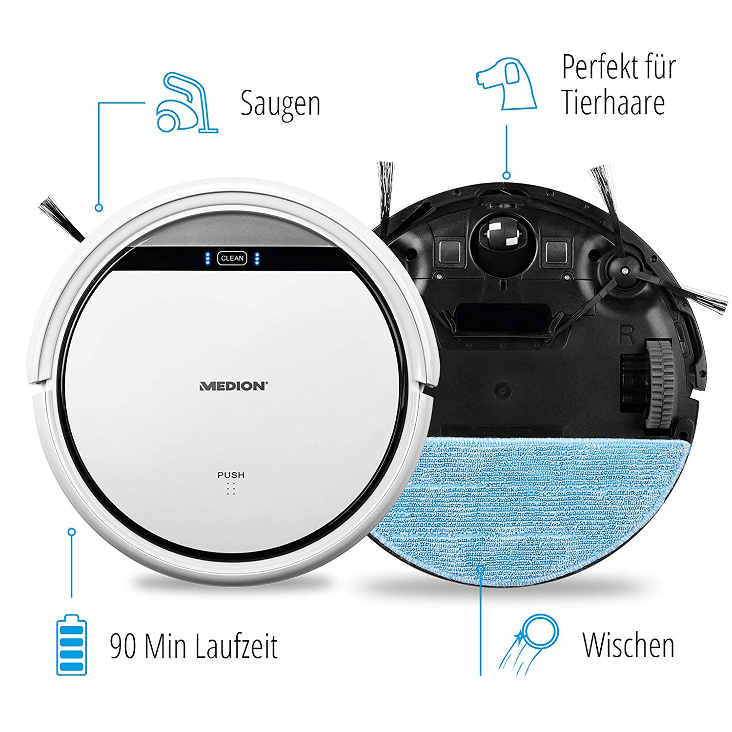 Nguyên lý hoạt động của robot hút bụi Medion