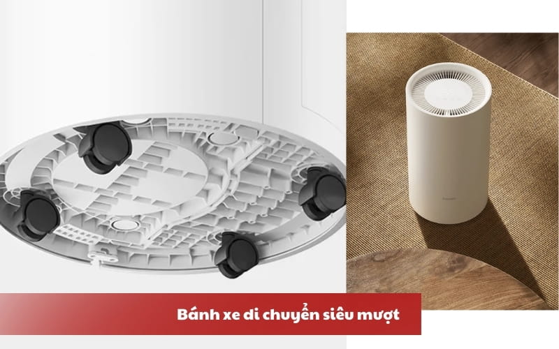 Bánh xe di chuyển siêu mượt của máy hút ẩm xiaomi