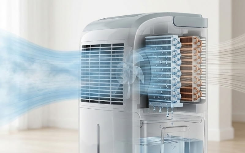 nguyên lý hoạt động của máy hút ẩm