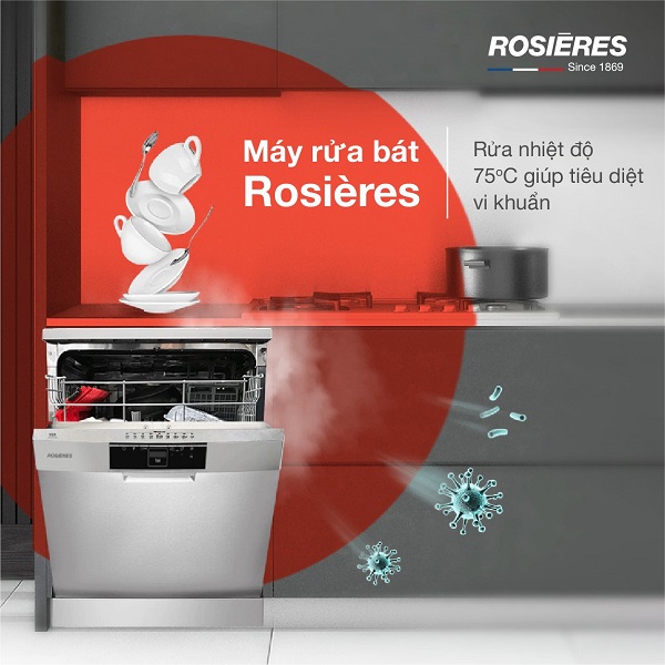 Máy rửa bát Rosieres RF 3E7DX-04