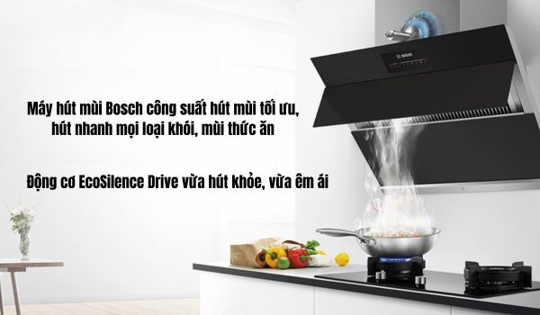 Máy hút mùi Bosch đã làm rất tốt trong việc cải thiện công suất hút, phù hợp với nhu cầu sử dụng của mọi gia đình.