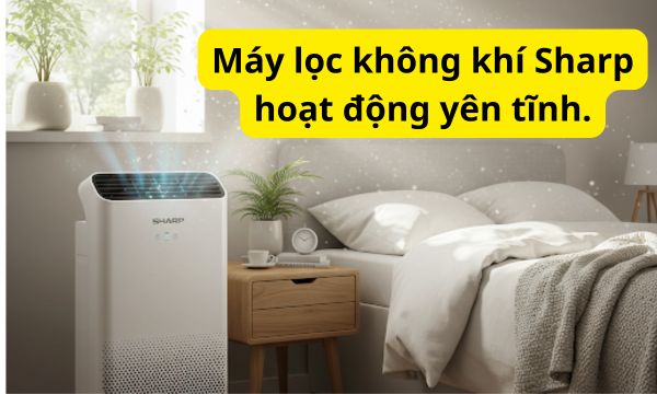 Máy lọc không khí Sharp hoạt động yên tĩnh