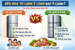 Nên mua tủ lạnh 2 cánh hay 4 cánh: Tư vấn chọn mua loại tốt