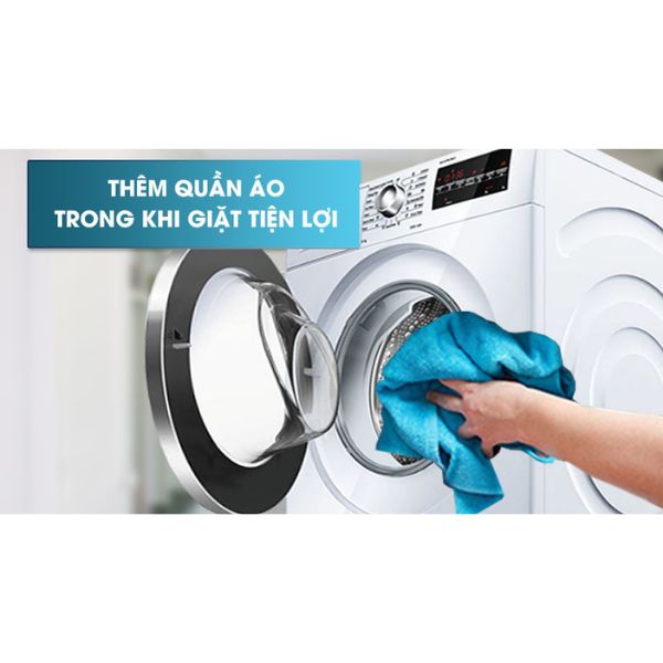 tính năng Addwash - đây là 1 tính năng ưu việt của máy giặt quần áo Bosch