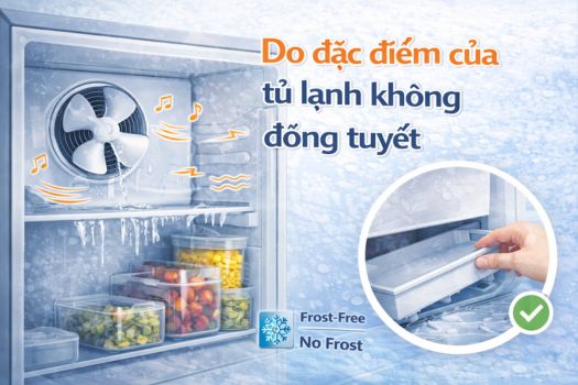 Do đặc điểm của tủ lạnh không đóng tuyết