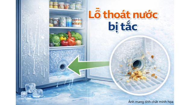 Lỗ thoát nước bị tắc