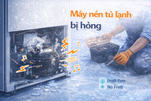 Máy nén tủ lạnh bị hỏng