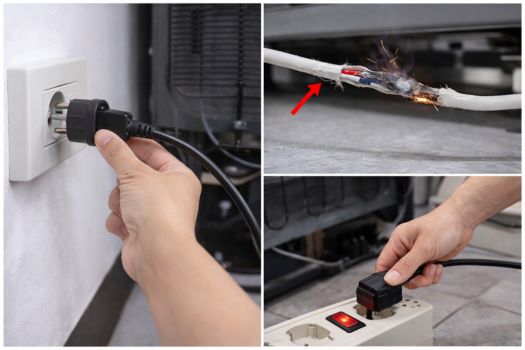 Nguyên nhân do phích cắm lỏng, dây nguồn bị đứt và cách xử lý